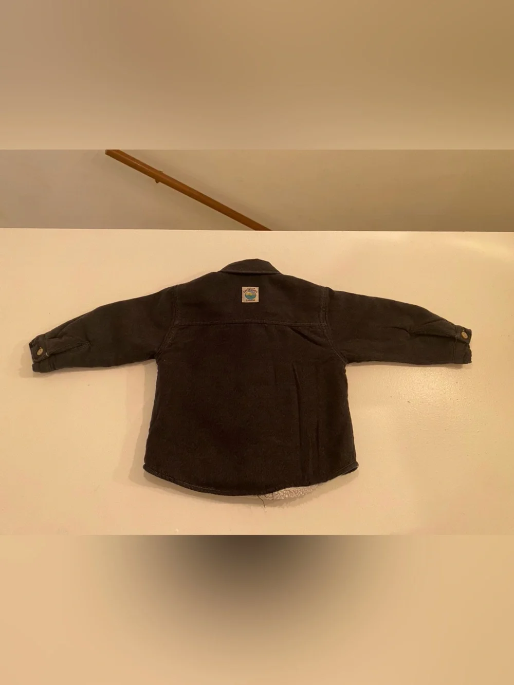 ZARA Kids Sherpa Lined Charcoal Shirt Jacket Overshirt 2Y 92cm